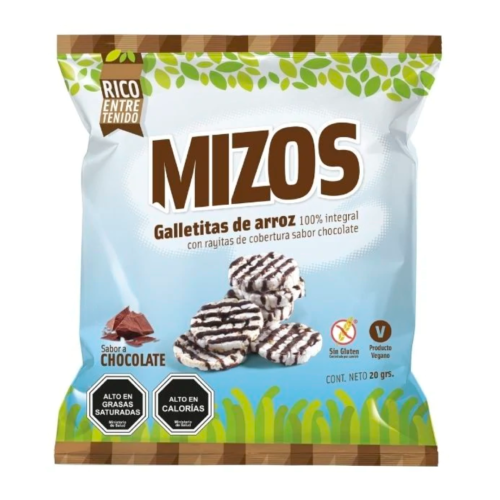 Galletas De Arroz Chocolate Mizos 20g