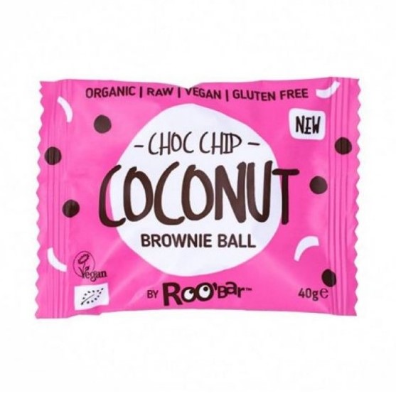 Brownie De Chip De Chocolate Y Coco Roobar 40gr
