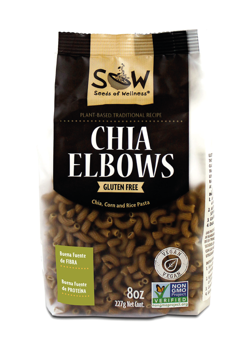 Pasta de Chia Elbows Sow 227gr