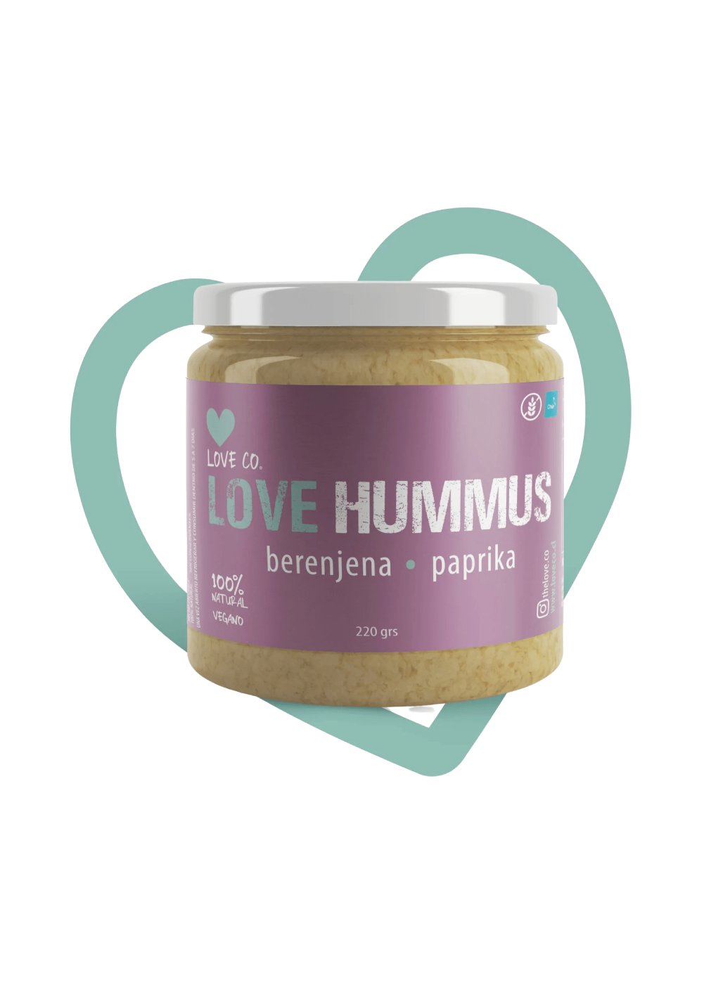 Love Hummus Sabor Berenjena Paprika Love Co. 220grs