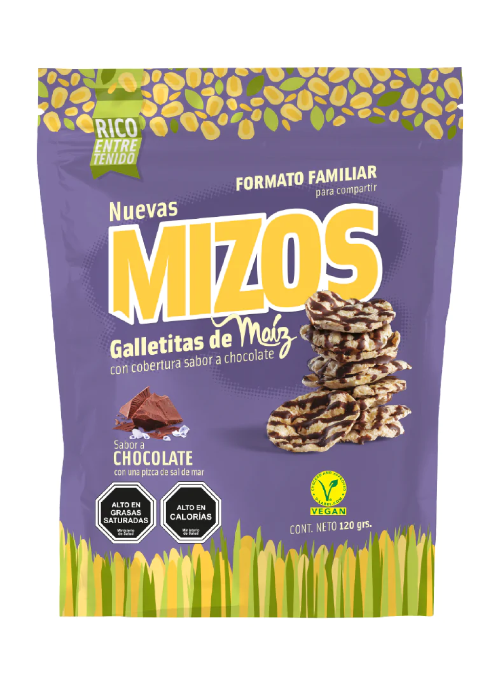 Galletas De Maíz y Chocolate Mizos 120g