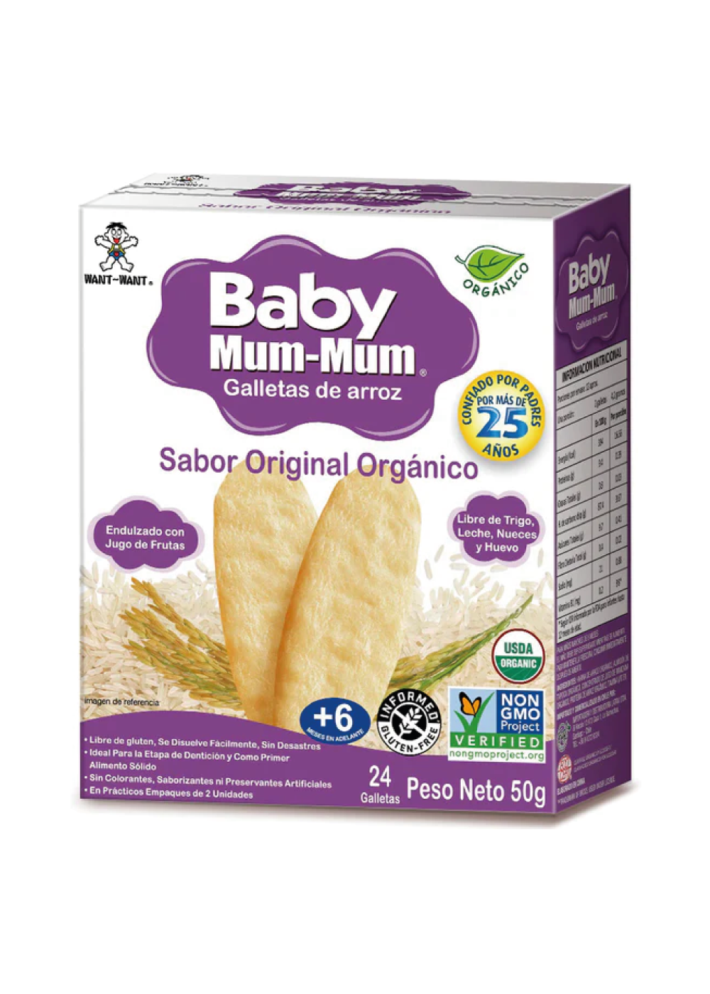 Galletas de Arroz Sabor Original Baby Mum-Mum 50gr