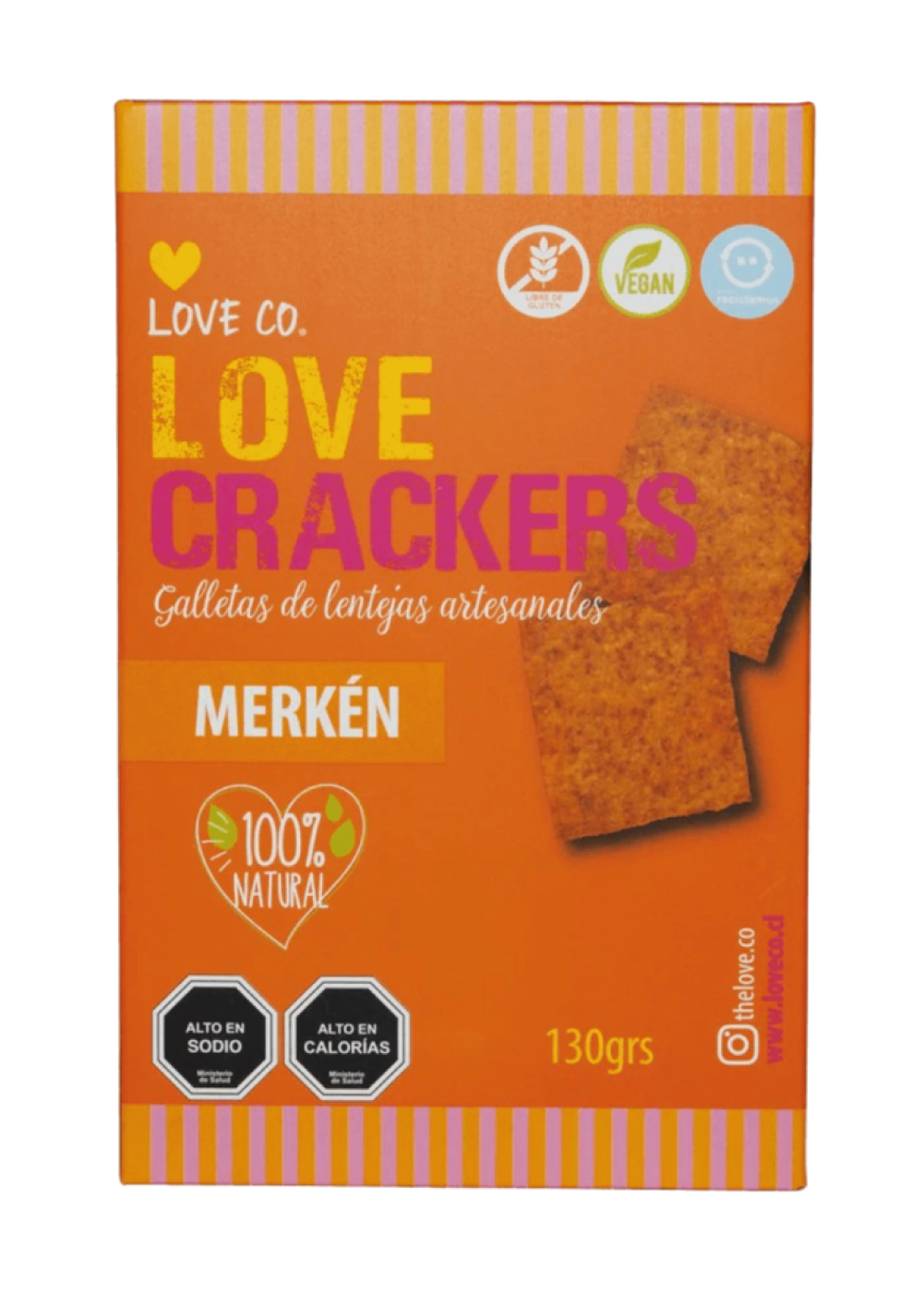 Crackers Lenteja Merkén Love Co. 130g