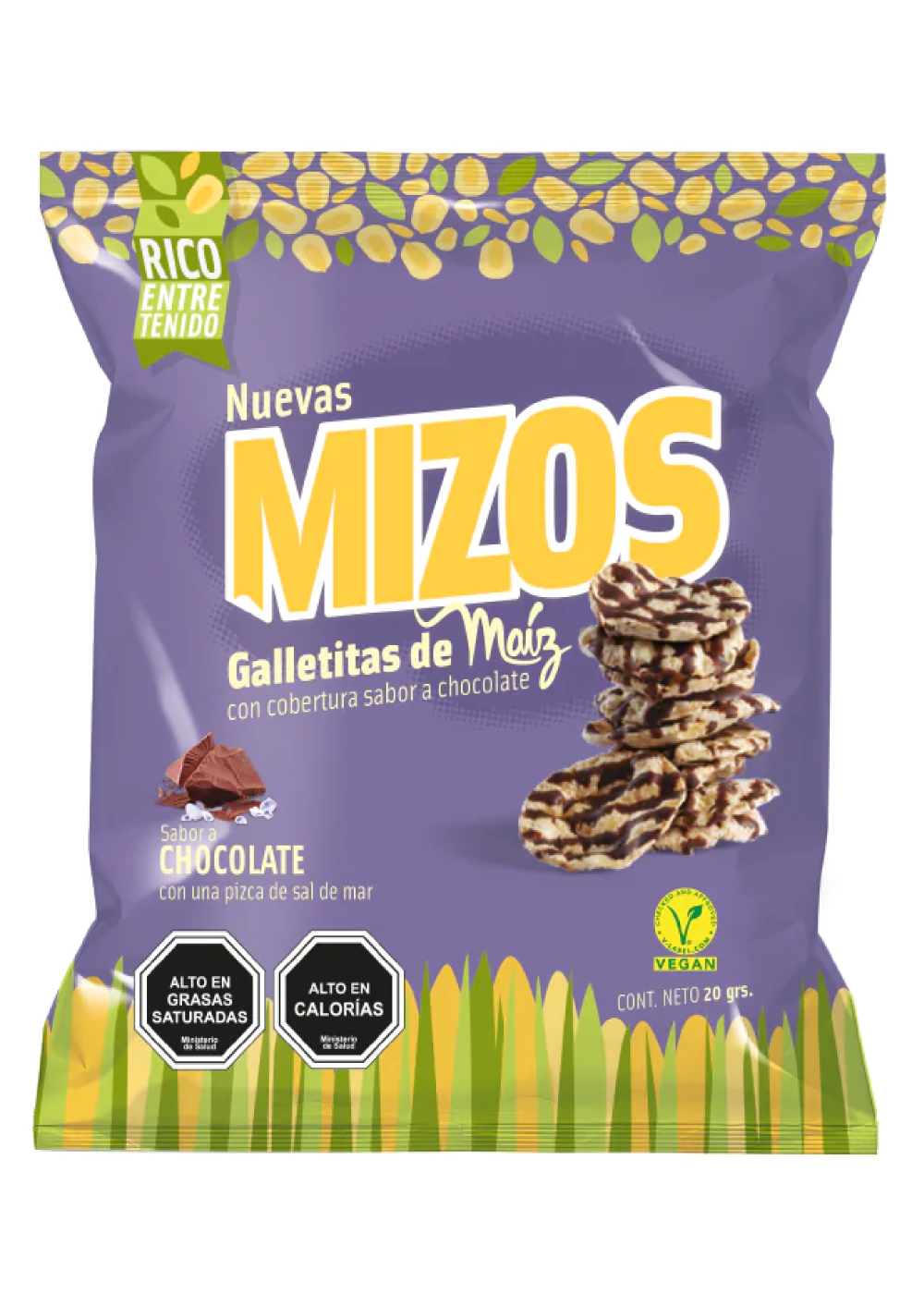 Galletas De Maíz y Chocolate Mizos 20g