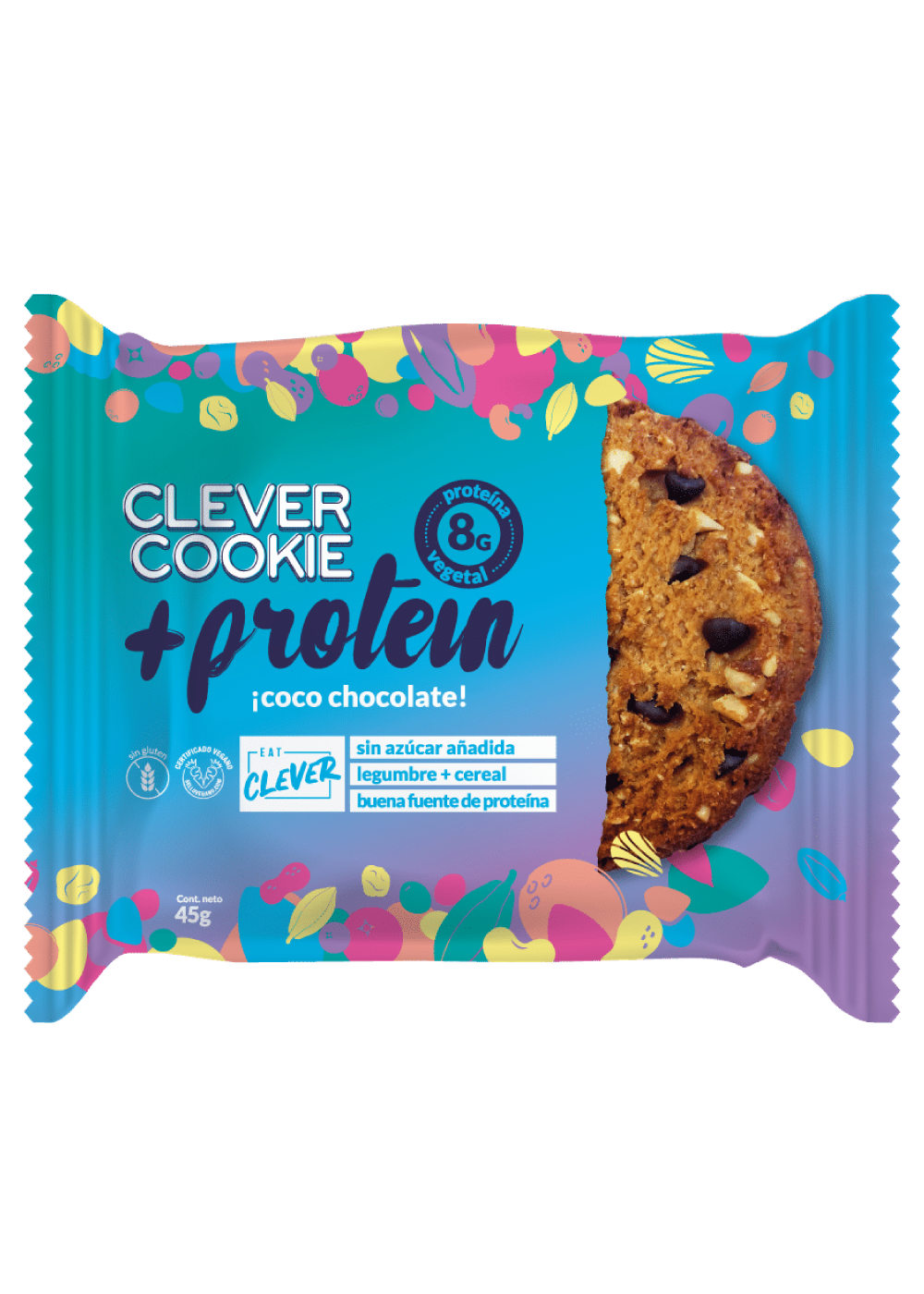 Galletón Clever Cookie +Protein Coco Chocolate Eat Clever 45g