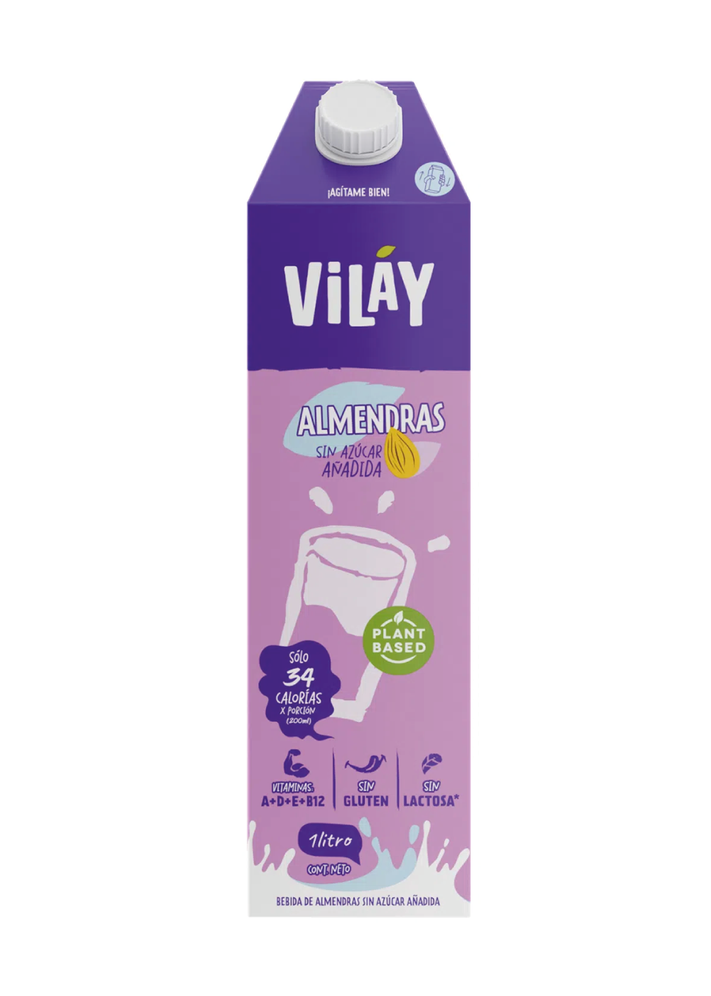 Bebida Vegetal Almendras Sin Azúcar Vilay 1lt